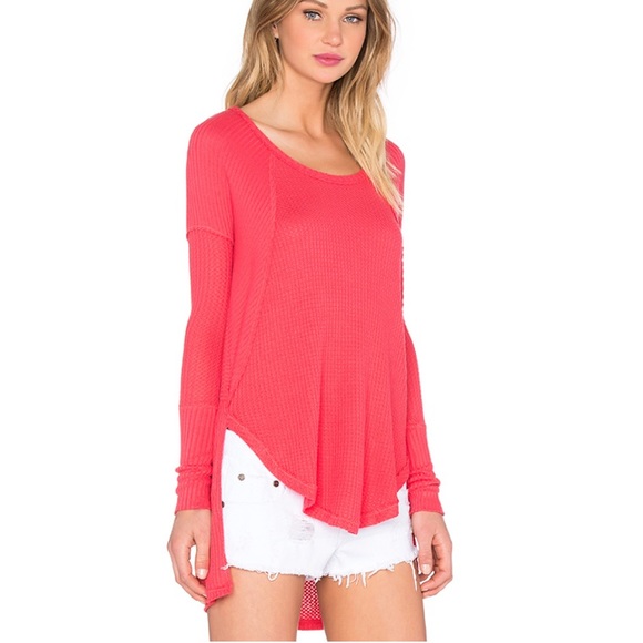 Free People Poppy Ventura high-low thermal Top - Picture 1 of 7